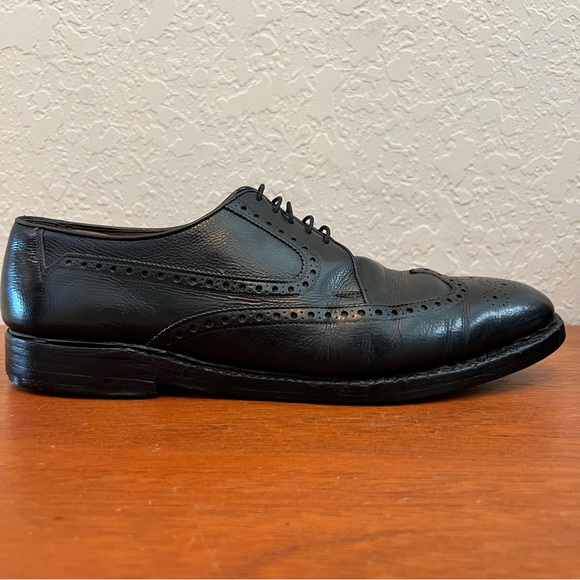 Allen Edmonds Baltic Vintage Short Wing Black V-Cleat Derby Size 11 - Picture 1 of 15